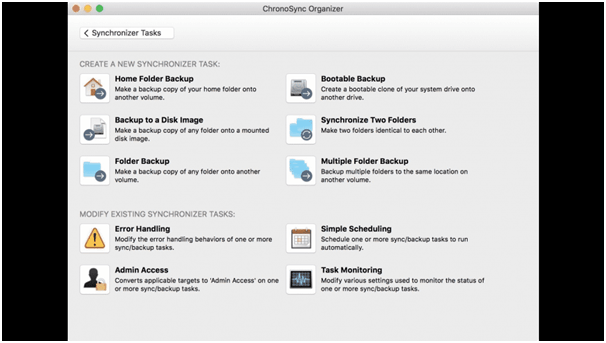 Chronosync - najbolja aplikacija za kloniranje diska za Mac 2020 