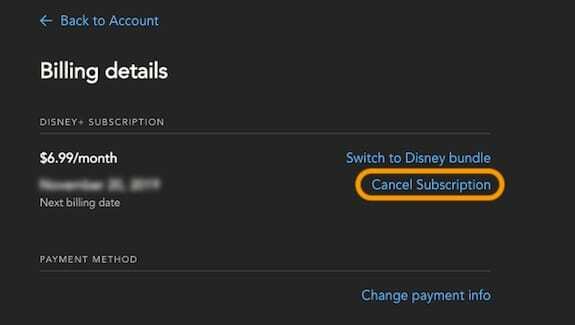 annuleer Disney+ via de Disney-website