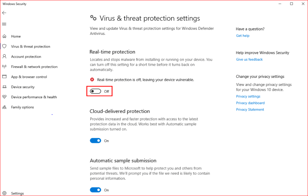 Poista Windows Defender käytöstä