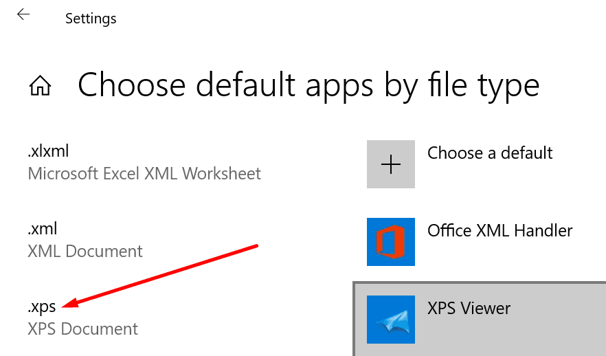 Windows 10 wählt Standard-Apps nach Dateityp aus
