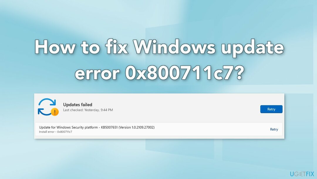 Πώς να διορθώσετε το σφάλμα ενημέρωσης των Windows 0x800711c7