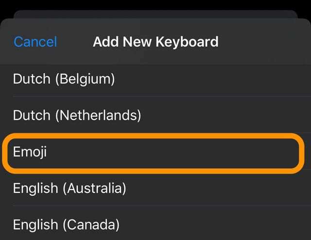 legg til emoji-tastaturet for iOS og iPadOS