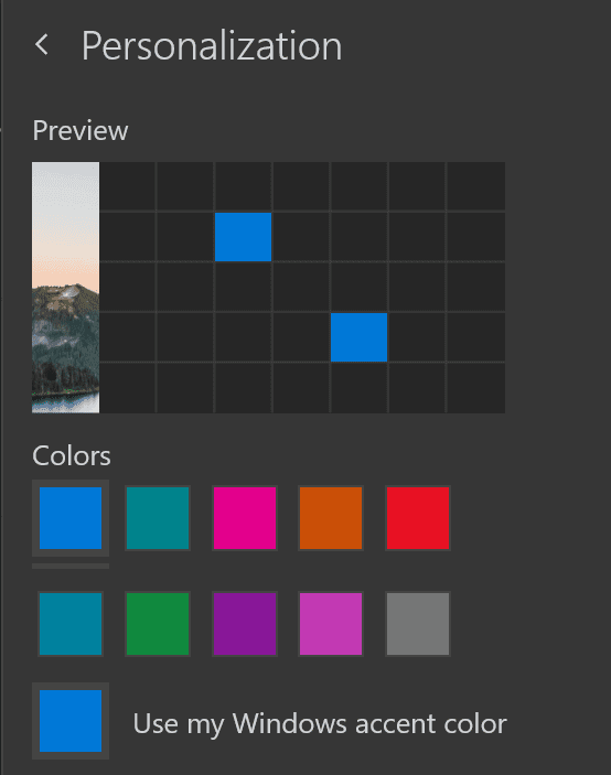 kolor tła kalendarza programu Outlook
