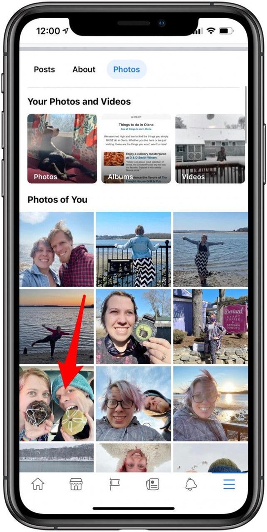A Facebook alkalmazásban keresse meg a menteni kívánt fényképet.