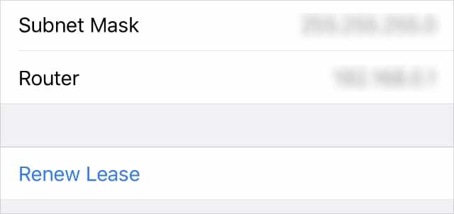 Lease-optie verlengen in Wi-Fi-instellingen