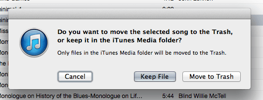 iTunes mentés