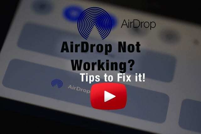 AirDrop이 작동하지 않음, 해결 방법