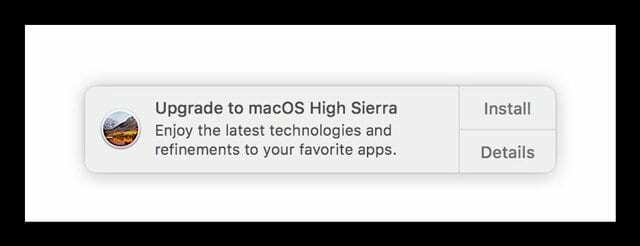 Kako onemogočiti obvestila o nadgradnji macOS High Sierra