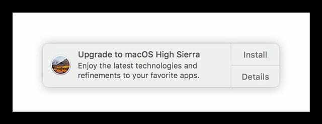 So deaktivieren Sie macOS High Sierra Upgrade-Benachrichtigungen