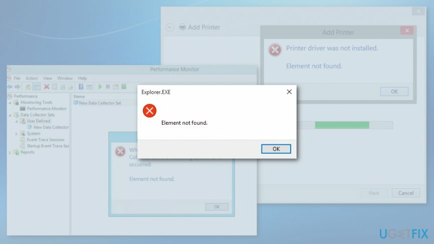 Parandage Windows 10 tõrge " Element Not Found".