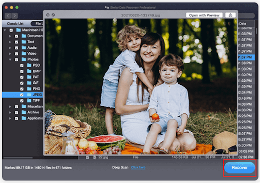 Stellar Data Recovery для Mac - Відновлення