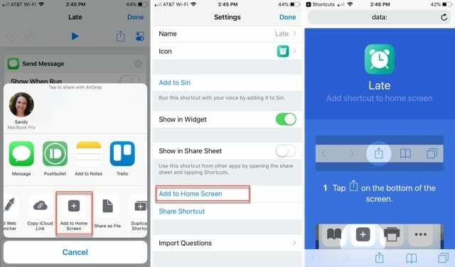 lietotņu īsceļi iphone — pievienojiet saīsnes sākuma ekrānam