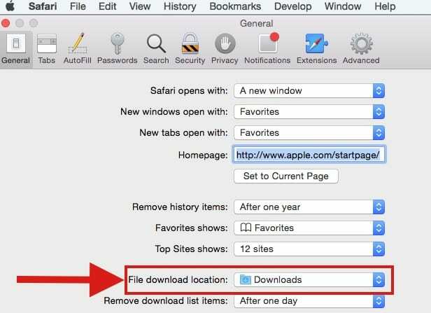 Configurando a pasta de download padrão no Mac