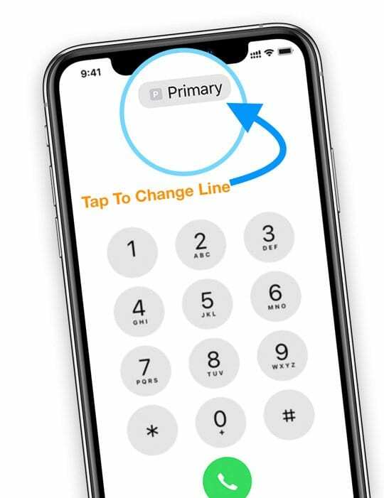 Byt telefonnummer för ett samtal på Dual SIM eller eSIM iPhone