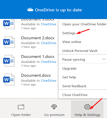 onedrive-hjælp-og-indstillinger