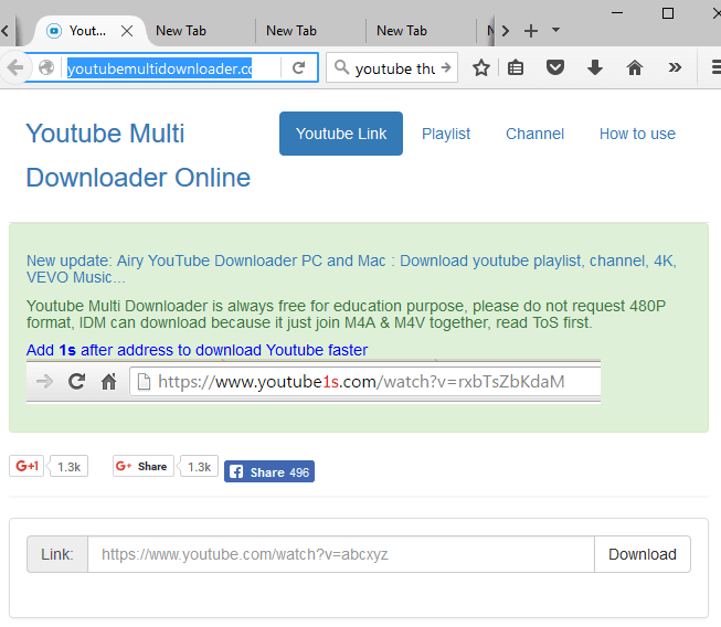 פתח את YouTube Multi Downloader ובחר ב'הורדת רשימות השמעה'