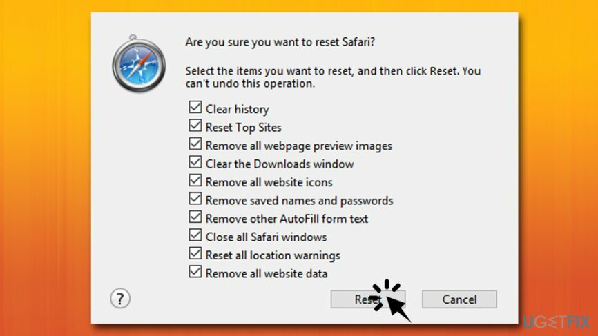 Smart System Care - אפס את Safari