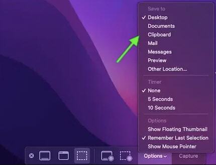 Bildschirmaufzeichnungen werden standardmäßig auf dem Desktop auf dem Mac gespeichert