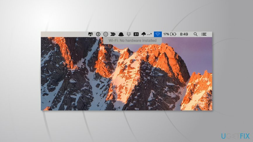 Korjaa " Wi-Fi: No Hardware Installed" -virhe MacBookissa