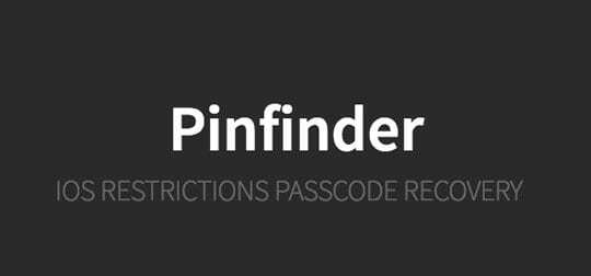 Gareth watts pin finder สำหรับรหัสผ่านข้อ จำกัด iOS