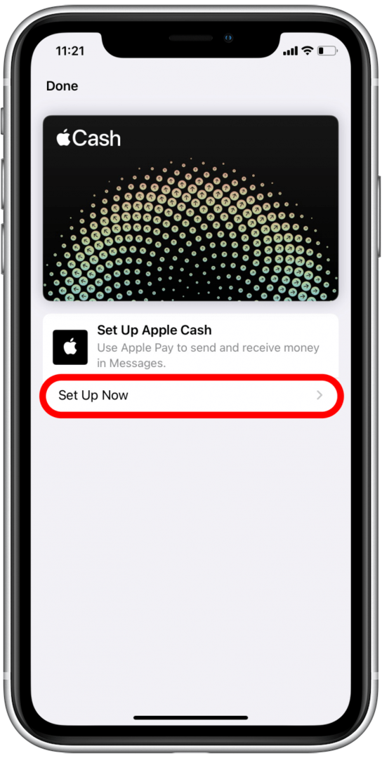 Ρυθμίστε το Apple Cash