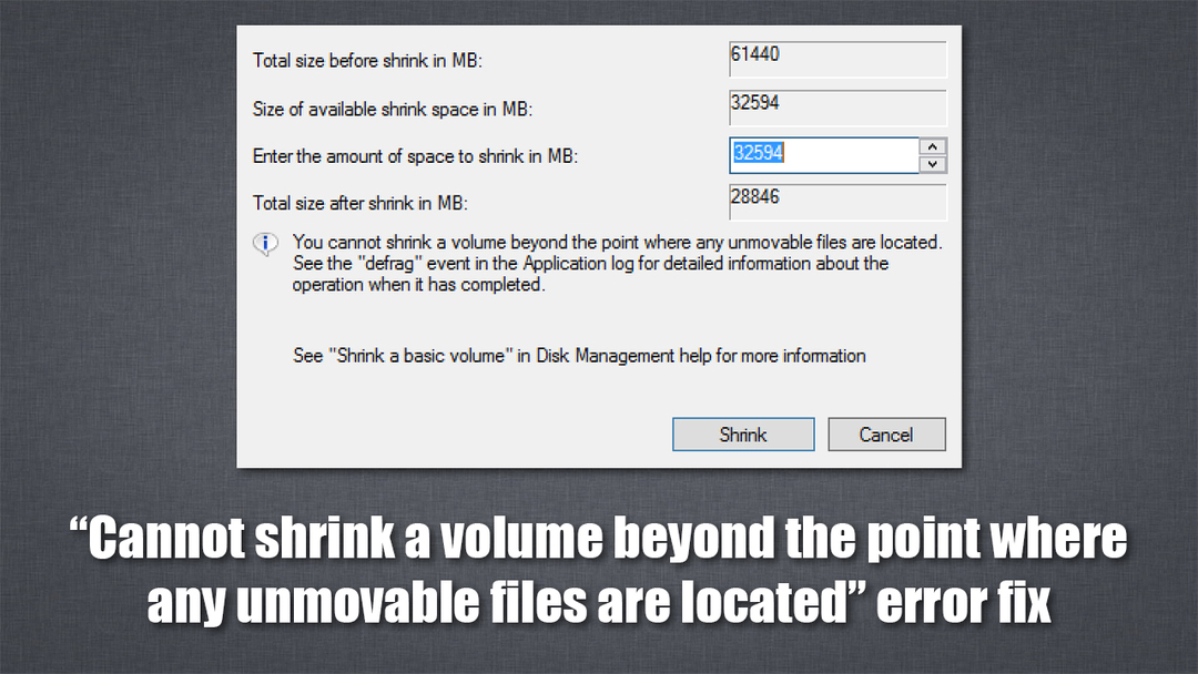 [Resuelto] No se puede reducir un volumen más allá del punto donde se encuentran los archivos inamovibles