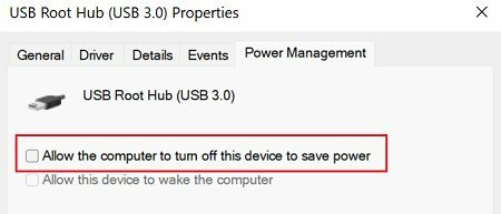 USB-Root-Hub-Power-Management-Einstellungen