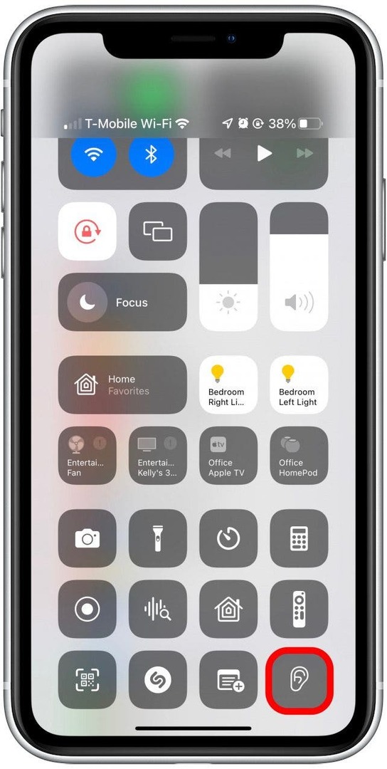 Πατήστε το εικονίδιο Ακοή που μόλις προσθέσατε.