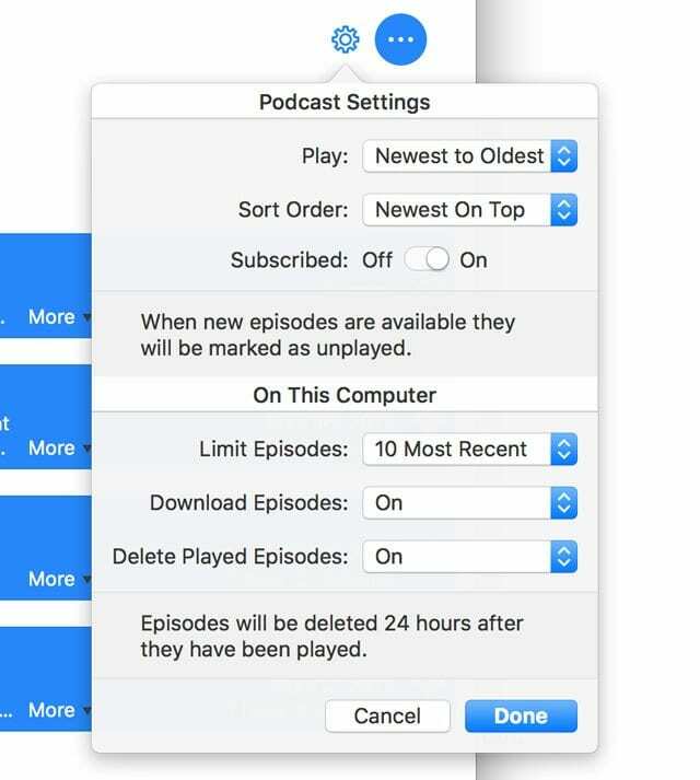 Download alle afleveringen voor podcast in iTunes, How-To