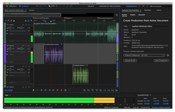 Adobe Audition — audio rediģēšanas programmatūra