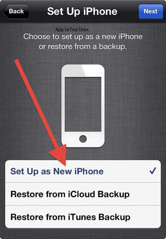 Ρυθμίστε το iPhone σας ως νέα συσκευή