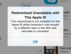 Familjedelning fungerar inte: " Reload Unavailable with This Apple ID", fix