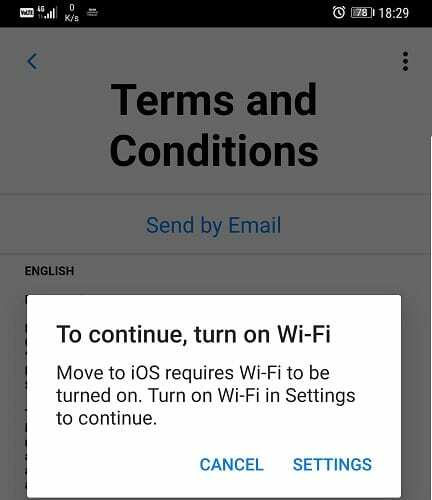 Umstieg auf iOS-Nutzungsbedingungen