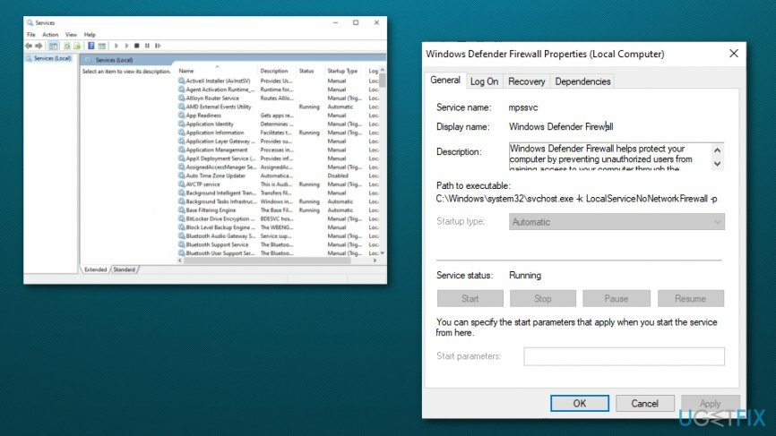 Eliminați codul de eroare Windows Defender 0x800106ba