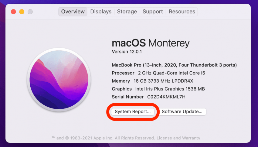 faceți clic pe raportul de sistem dacă computerul nu recunoaște iPhone
