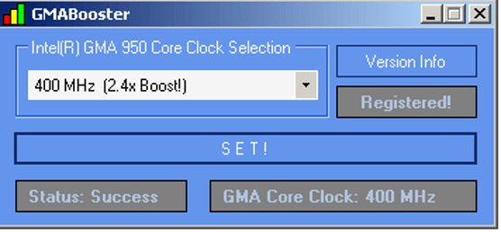 GMA Booster - ซอฟต์แวร์โอเวอร์คล็อก