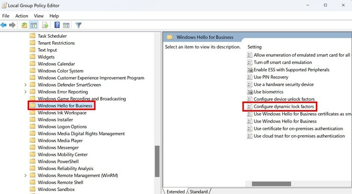 Configurar factores de bloqueo dinámico Windows 11