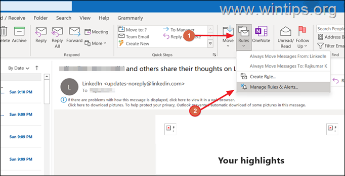 Come disattivare la regola delle risposte automatiche in Outlook