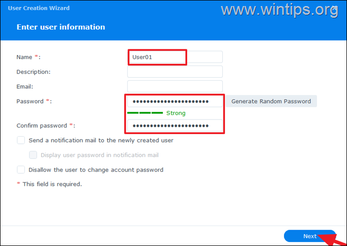 كيفية إنشاء مستخدمي Synology