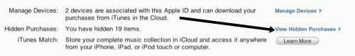 ประวัติการซื้อ iTunes ที่ซ่อนอยู่