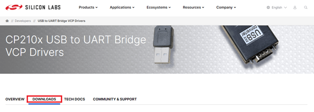 Изтеглете USB към UART Bridge VCP драйвери - Изтеглете