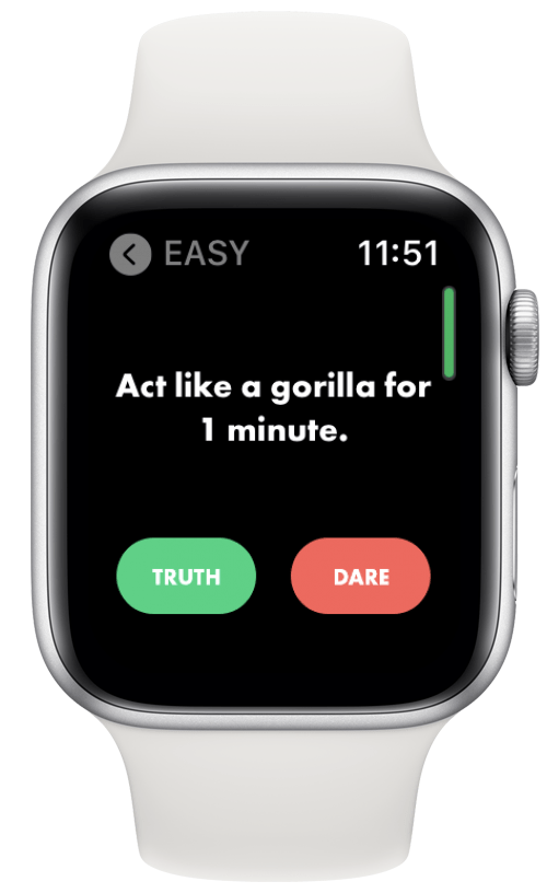 Waarheid of datum Apple Watch-spel