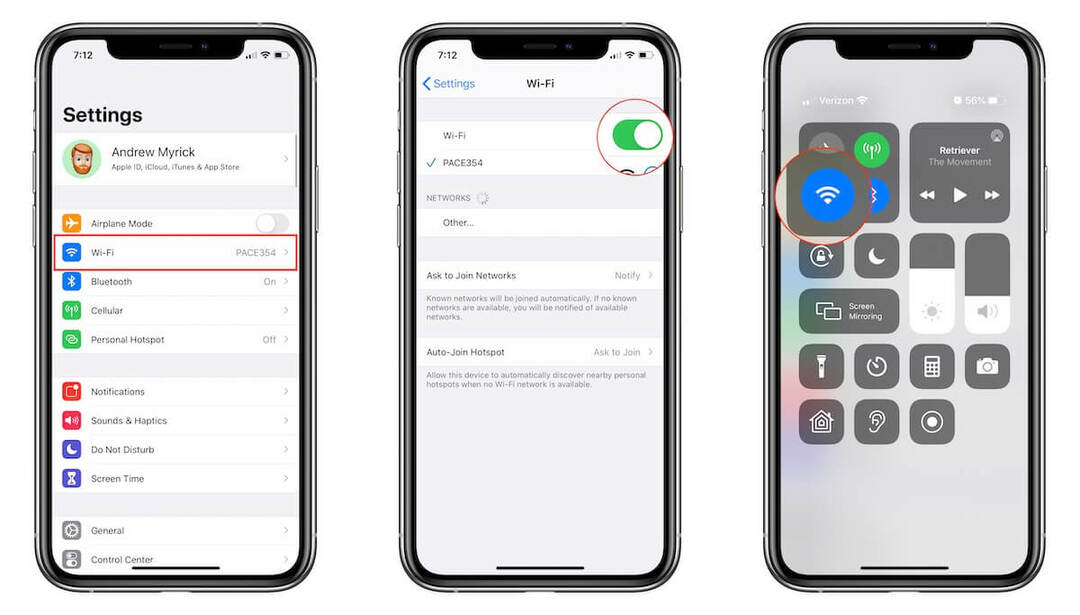 Slå Wi-Fi på og av fra iPhone 11 Pro