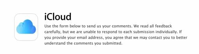 sito di feedback icloud