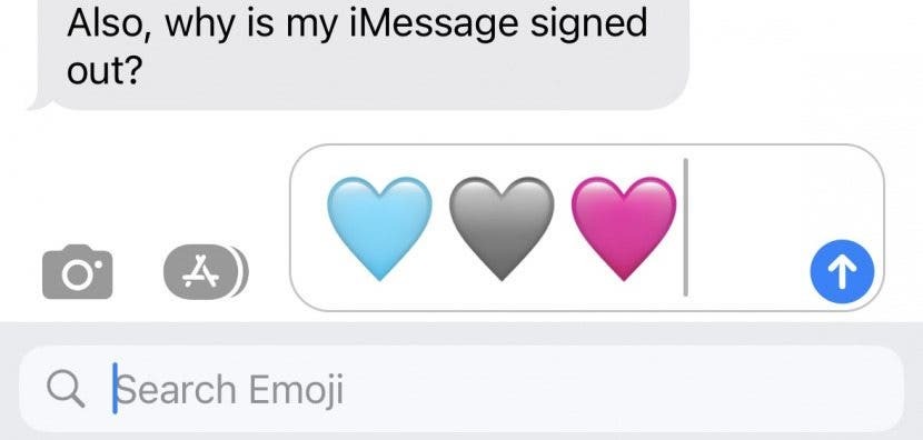 μπλε, γκρι και ροζ καρδιά emoji