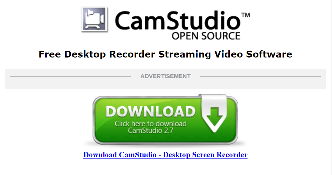 CamStudio - أفضل برنامج مجاني لتسجيل الشاشة