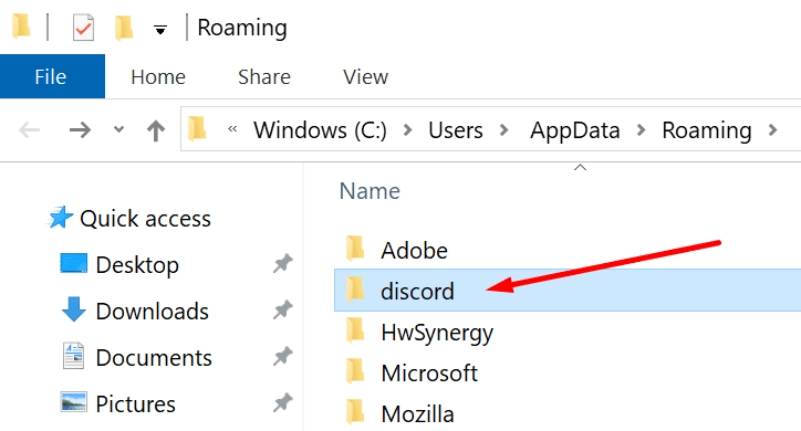 appdata discord видалити