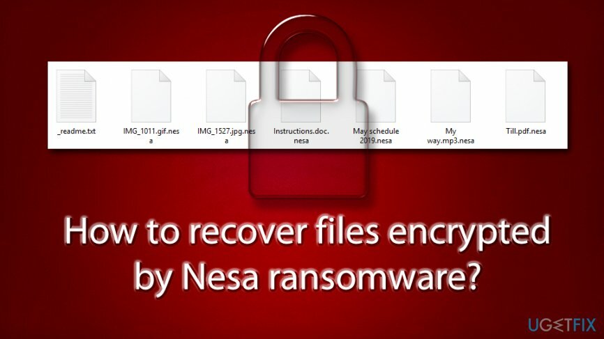 .nesa. द्वारा एन्क्रिप्ट की गई फ़ाइलें पुनर्प्राप्त करें