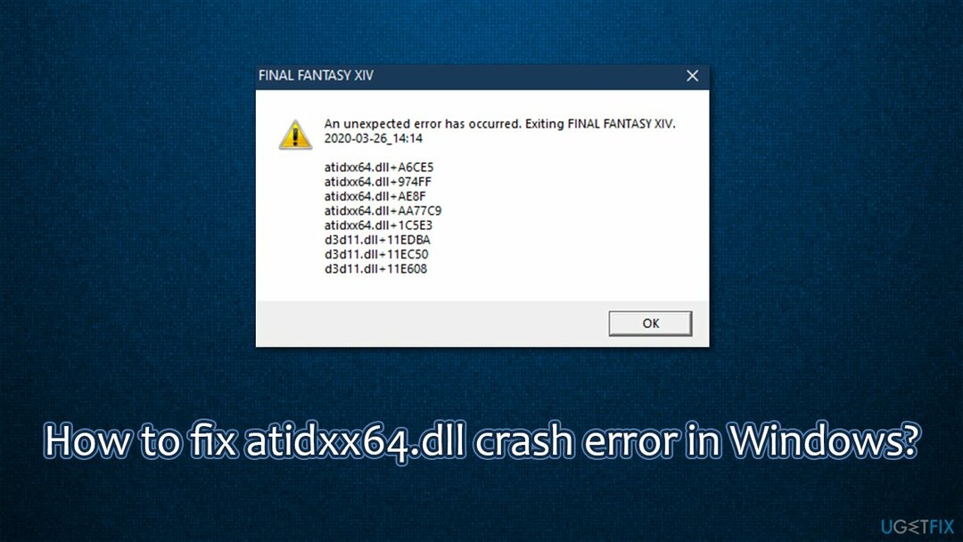 Come correggere l'errore di arresto anomalo atidxx64.dll in Windows?
