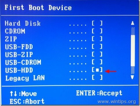 USB-First-Boot-Gerät